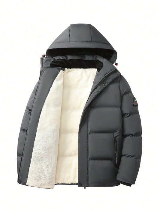 Men Teddy Lined Hooded Padded Coat - FSH-ONLINE