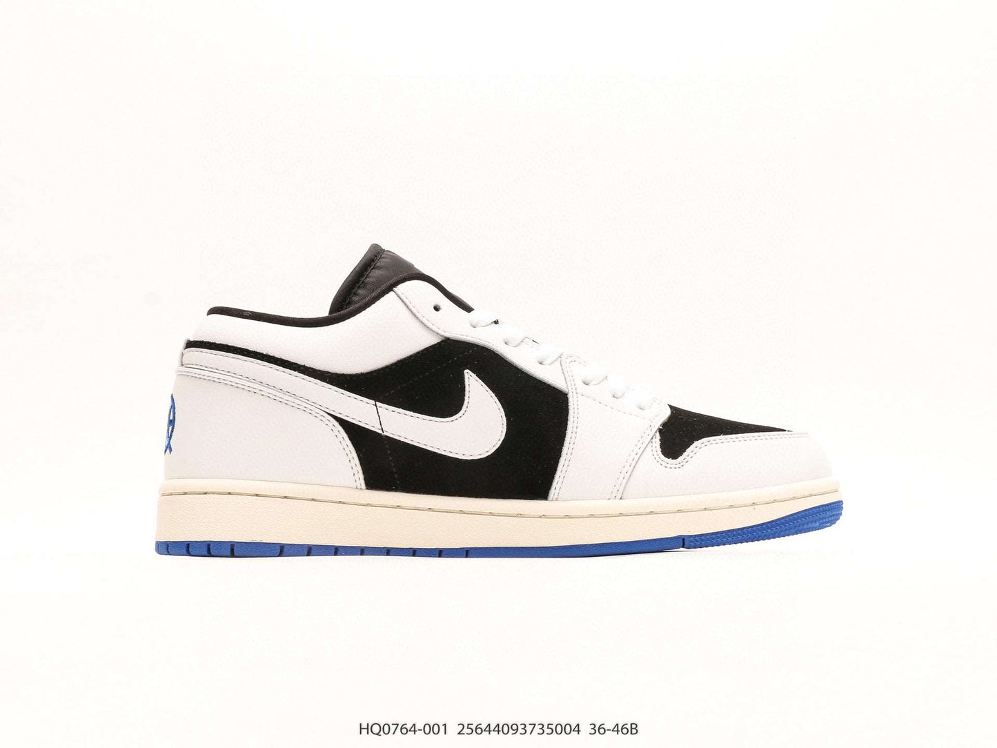 Nike Air Jordan 1 Low in black, white, and blue | nike-air-jordan-1-low-in-black-white-and-blue