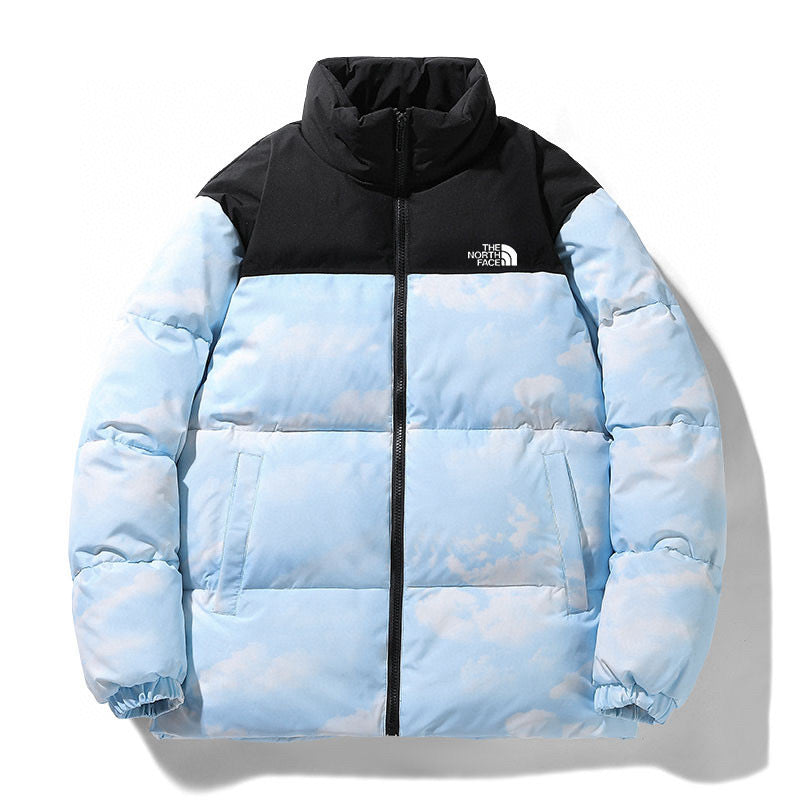 Cloud Print Puffer Jacket - Warm & Stylish Winter Coat for Men/Women - FSH-ONLINE