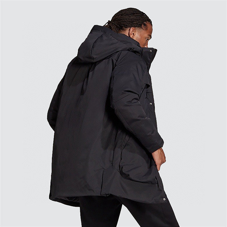 Men’s Long Winter Jacket - Insulated and Windproof Coat with Hood - FSH-ONLINE