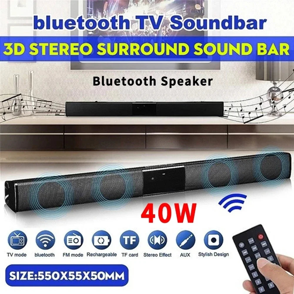 40W Bluetooth Speaker column High Power Portable Speaker TV SoundBar for Computer Music Center Boom Box with TF AUX USB radio | 40w-bluetooth-speaker-column-high-power-portable-speaker-tv-soundbar-for-computer-music-center-boom-box-with-tf-aux-usb-radio