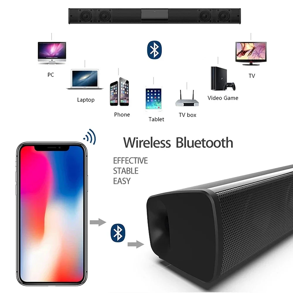 40W Bluetooth Speaker column High Power Portable Speaker TV SoundBar for Computer Music Center Boom Box with TF AUX USB radio | 40w-bluetooth-speaker-column-high-power-portable-speaker-tv-soundbar-for-computer-music-center-boom-box-with-tf-aux-usb-radio