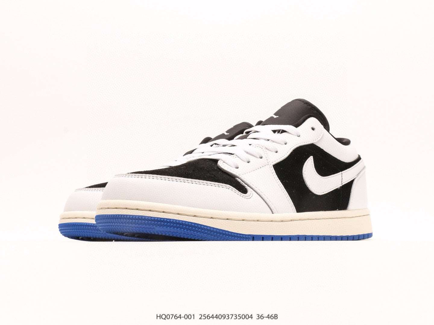 Nike Air Jordan 1 Low in black, white, and blue | nike-air-jordan-1-low-in-black-white-and-blue