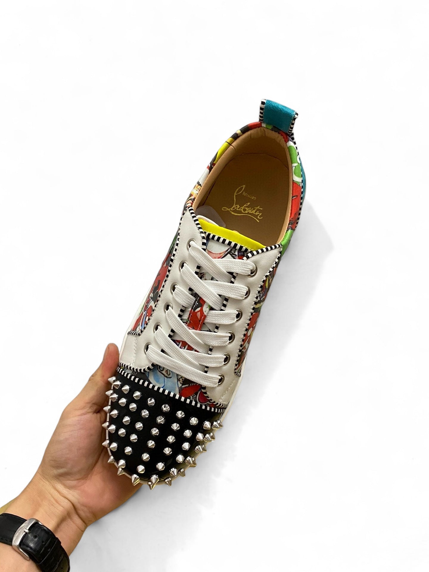 Christian Louboutin Colorful Studded Sneakers | christian-louboutin-colorful-studded-sneakers