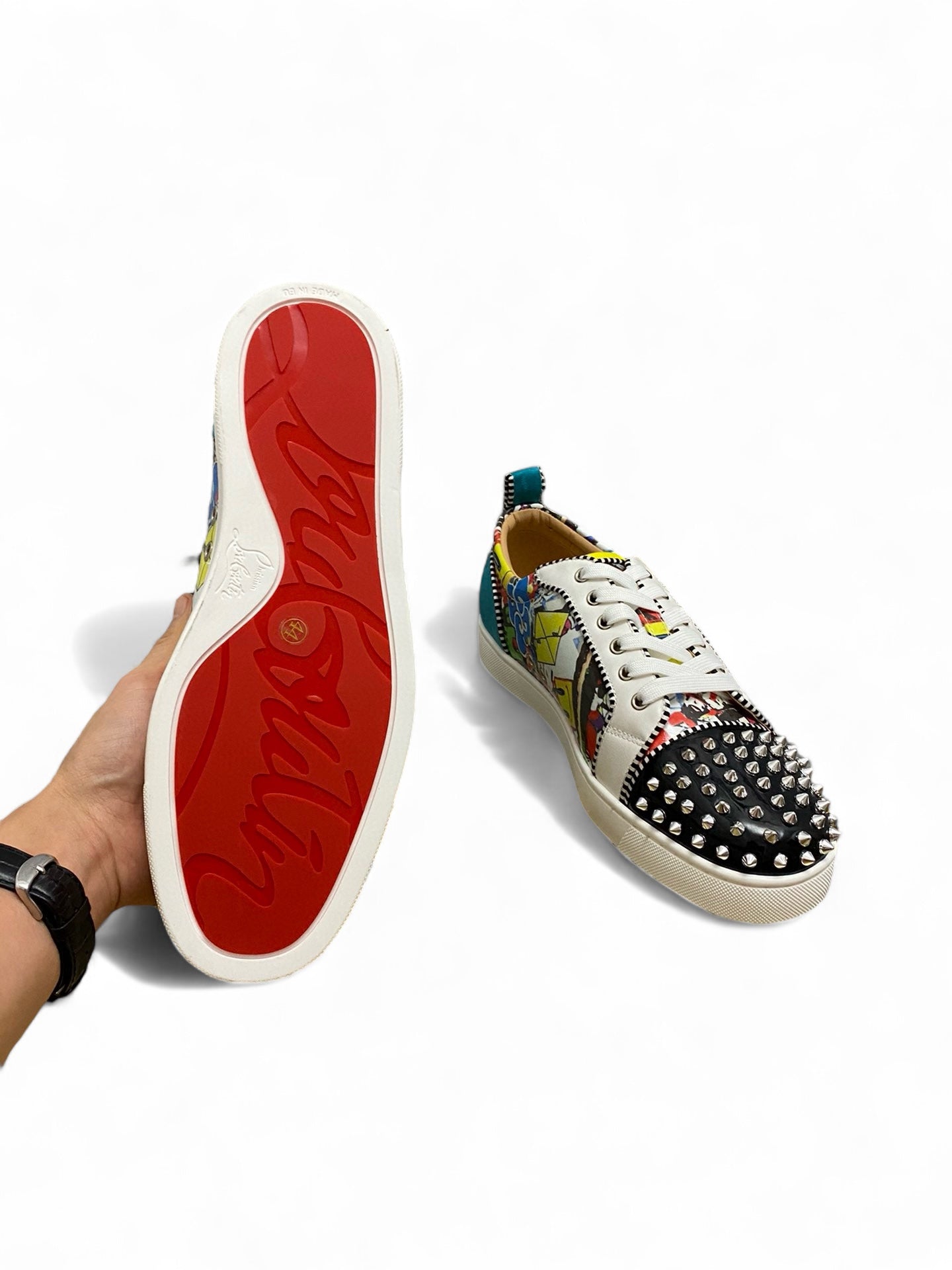 Christian Louboutin Colorful Studded Sneakers | christian-louboutin-colorful-studded-sneakers