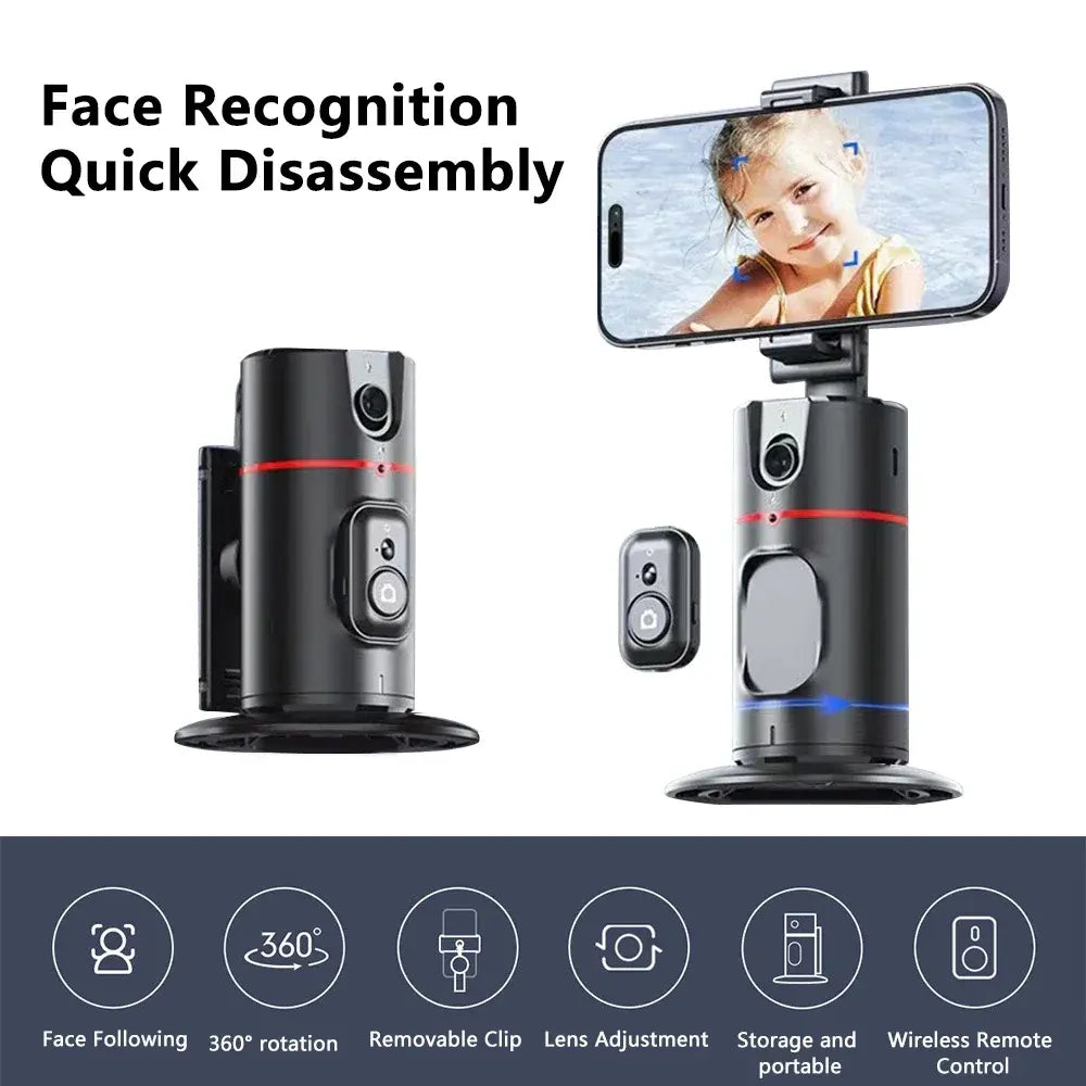 360 Auto Face Tracking Gimbal Auto Tracking Phone Holder Smart Selfie Gimbal Stabilizer with Gesture Control - FSH-ONLINE