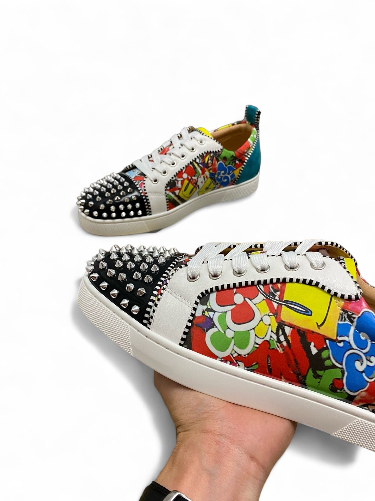 Christian Louboutin Colorful Studded Sneakers | christian-louboutin-colorful-studded-sneakers