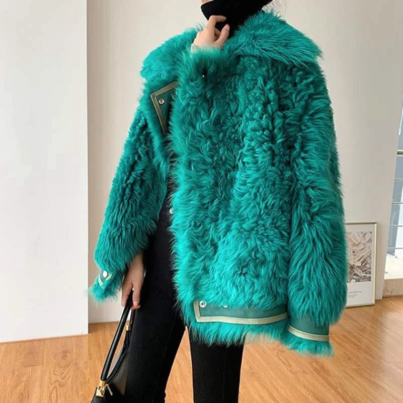 Fashion Women's Faux Fur Coat, Medium-Length - FSH-ONLINE