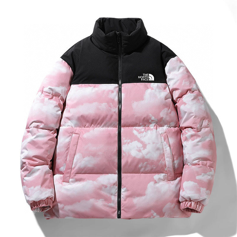 Cloud Print Puffer Jacket - Warm & Stylish Winter Coat for Men/Women - FSH-ONLINE