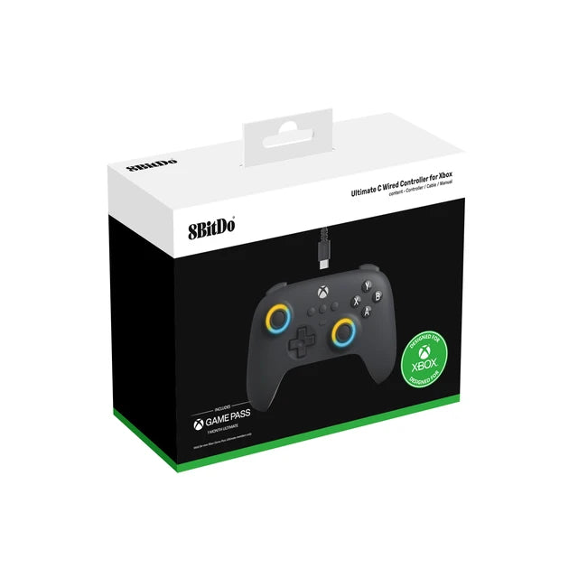 8BitDo Ultimate C Wired Game Controller for Xbox Series X/S Xbox One with RGB Lighting Hall Effect Joysticks for Windows 10/11 - FSH-ONLINE