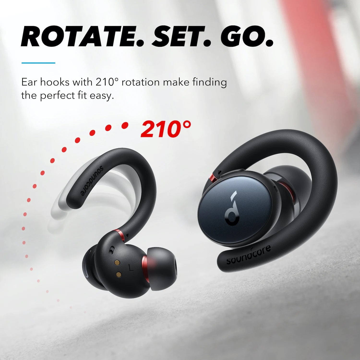 Anker Soundcore Sport X10 Bluetooth 5.2 Headphones Sports Rotating Ear Hooks Deep Bass IPX7 Waterproof Sweatproof Sport Earbuds - FSH-ONLINE