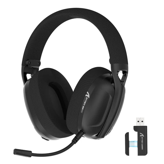 Attack Shark L80 Tri-mode Gaming Headset, Lightweight 180g, 5.1 Channel Hi-Fi Stereo Surround Sound,Pluggable Microphone