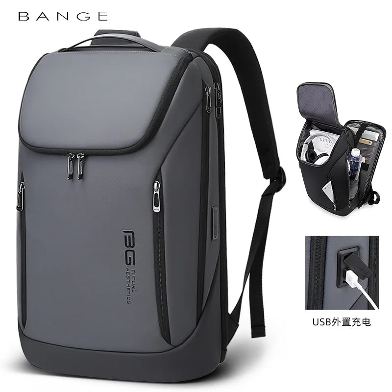 BANGE Backpack Men's 15.6-inch Business Backpack Large Capacity Laptop Backpack - FSH-ONLINE