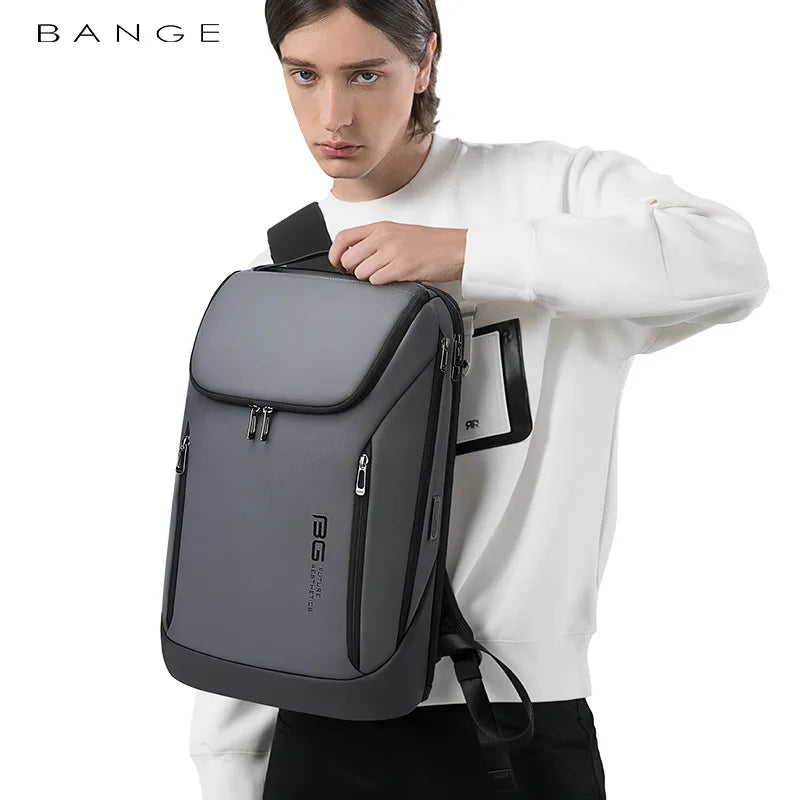 BANGE Backpack Men's 15.6-inch Business Backpack Large Capacity Laptop Backpack - FSH-ONLINE