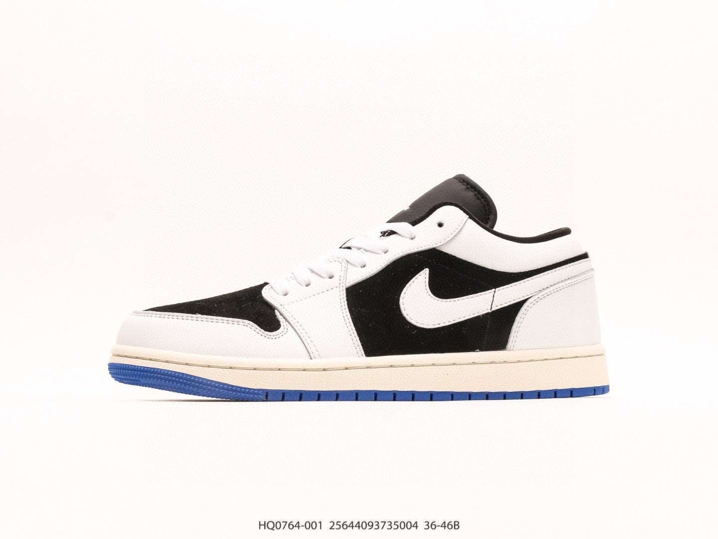 Nike Air Jordan 1 Low in black, white, and blue | nike-air-jordan-1-low-in-black-white-and-blue