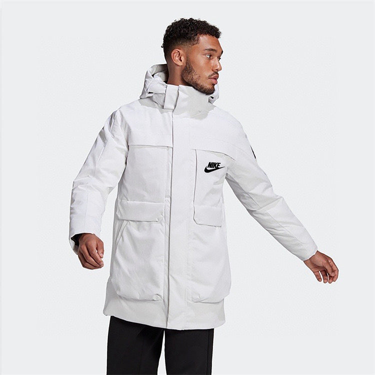 Men’s Long Winter Jacket - Insulated and Windproof Coat with Hood - FSH-ONLINE