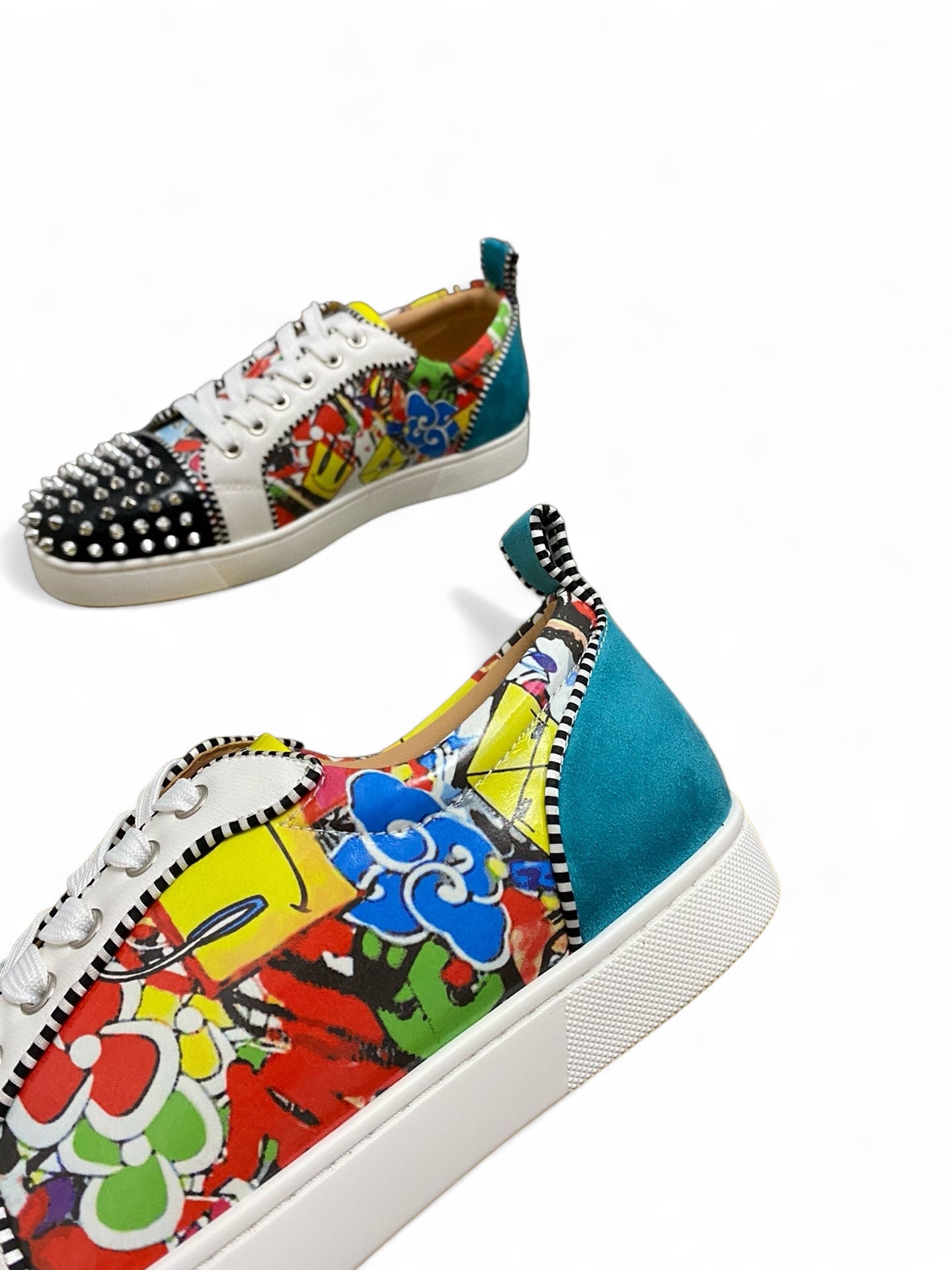 Christian Louboutin Colorful Studded Sneakers | christian-louboutin-colorful-studded-sneakers