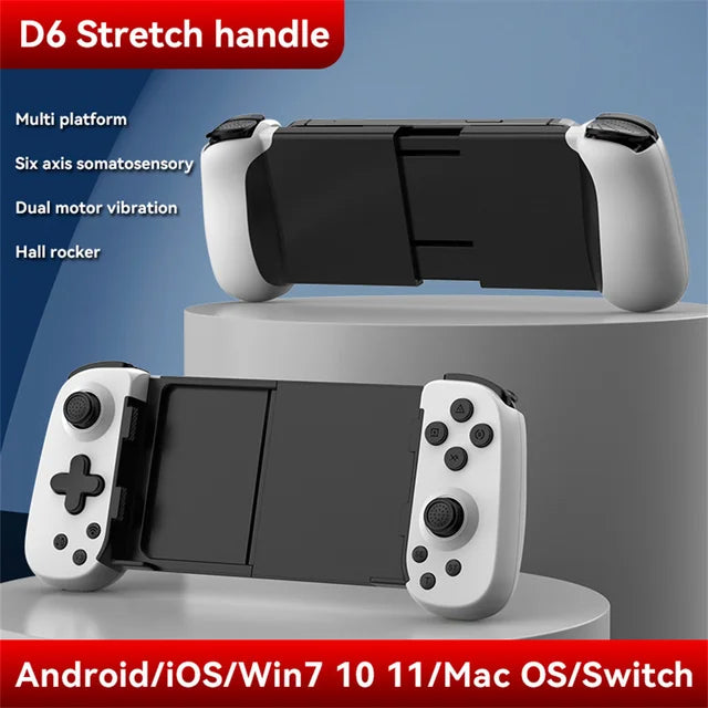 D6 Wireless Gamepad Stretching Extendable Gaming Controller Bluetooth Handle Pad for Phone Android Gamepad Game Accessoires | d6-wireless-gamepad-stretching-extendable-gaming-controller-bluetooth-handle-pad-for-phone-android-gamepad-game-accessoires