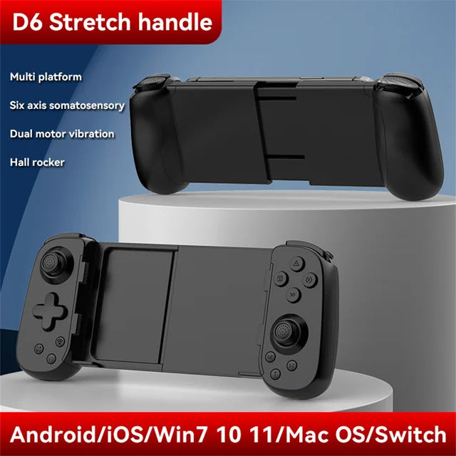 D6 Wireless Gamepad Stretching Extendable Gaming Controller Bluetooth Handle Pad for Phone Android Gamepad Game Accessoires | d6-wireless-gamepad-stretching-extendable-gaming-controller-bluetooth-handle-pad-for-phone-android-gamepad-game-accessoires