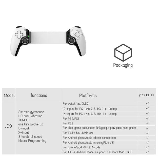 D9 Mobile Game Controller Portal Gamepad For Android IOS Cellphone PS5 Game Streaming For PS3 PS4 PC Switch Tablet Hall Joystick | d9-mobile-game-controller-portal-gamepad-for-android-ios-cellphone-ps5-game-streaming-for-ps3-ps4-pc-switch-tablet-hall-joystick