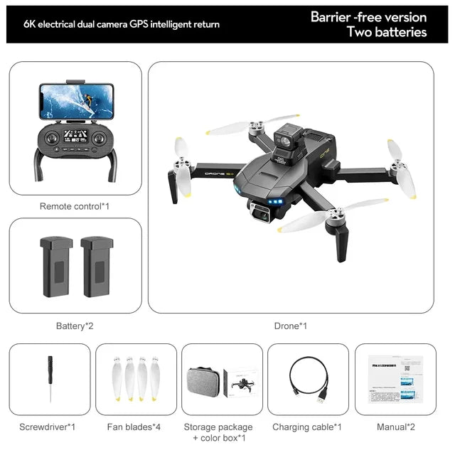 Drone 4K Professional Camera 8K Brushless RC GPS HD Aerial Photography Dual-Camera Omnidirectional Obstacle Avoidance Drone | drone-4k-professional-camera-8k-brushless-rc-gps-hd-aerial-photography-dual-camera-omnidirectional-obstacle-avoidance-drone