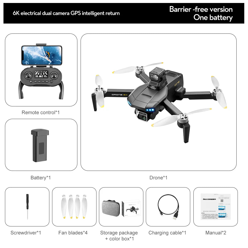 Drone 4K Professional Camera 8K Brushless RC GPS HD Aerial Photography Dual-Camera Omnidirectional Obstacle Avoidance Drone | drone-4k-professional-camera-8k-brushless-rc-gps-hd-aerial-photography-dual-camera-omnidirectional-obstacle-avoidance-drone