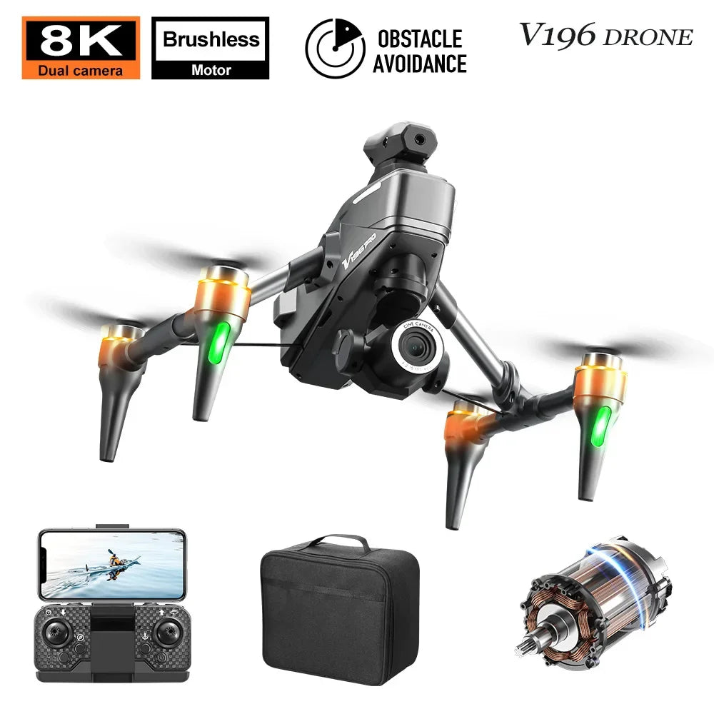 Drone  8K HD Triple Camera Aerial Photography WIFI Optical Localization Automatic Obstacle Avoidance Drone 2024 | drone-8k-hd-triple-camera-aerial-photography-wifi-optical-localization-automatic-obstacle-avoidance-drone-2024