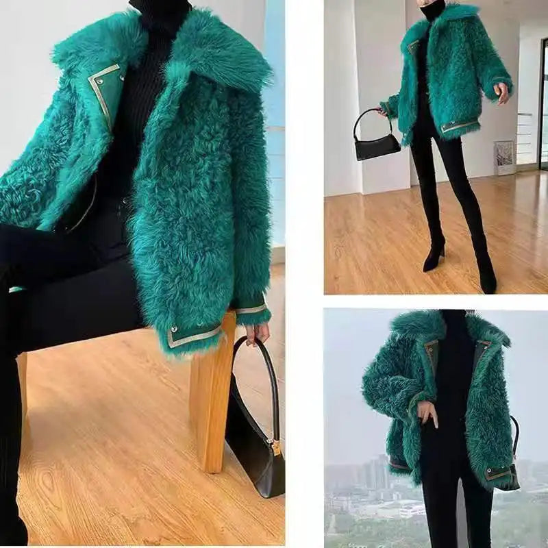 Fashion Women's Faux Fur Coat, Medium-Length - FSH-ONLINE