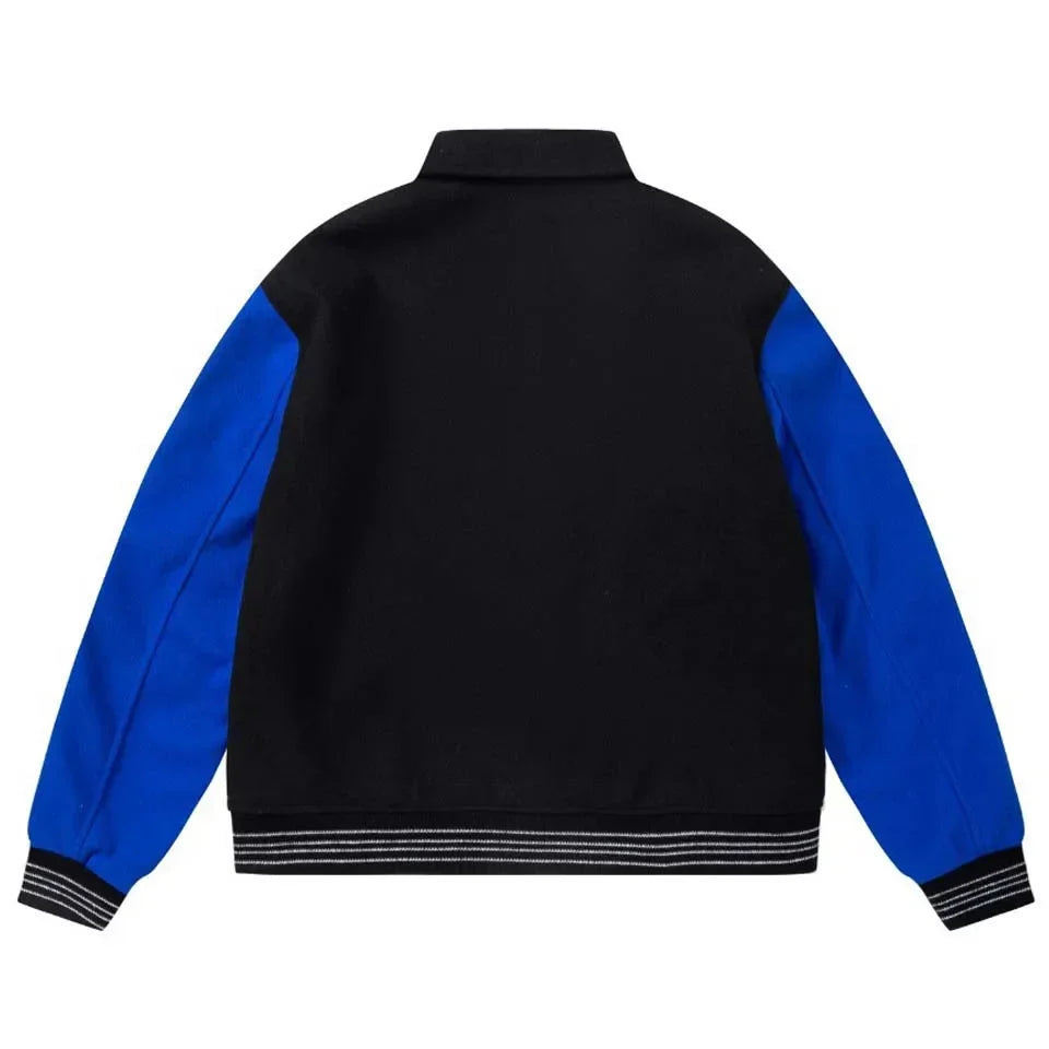 Fashion Autumn Skeleton Embroidery Varsity Jacket Men Streetwear Warm Wool Women Baseball Jacket Outfits Windbreaker 2023 - FSH-ONLINE