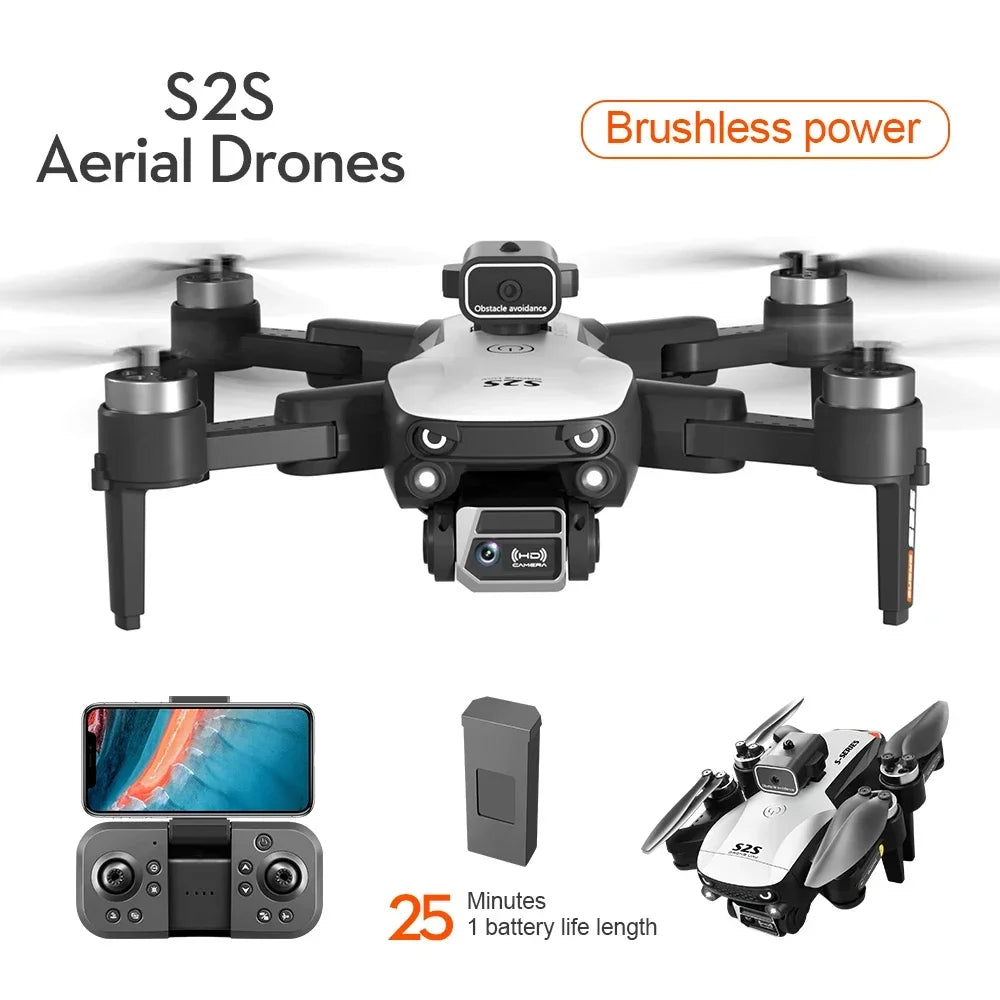 For Xiaomi S2S Drone 8K Profesional HD Aerial Photography Dual-Camera Omnidirectional Obstacle Brushless Avoidance Quadrotor Toy | for-xiaomi-s2s-drone-8k-profesional-hd-aerial-photography-dual-camera-omnidirectional-obstacle-brushless-avoidance-quadrotor-toy