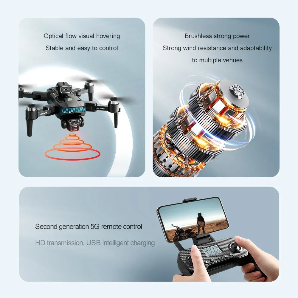 GPS Drone 8K HD Camera 3-Axis Gimbal Anti-Shake Aerial Photography Brushless Motor Aircraft Folding 4K Quadcopter 2KM Toys