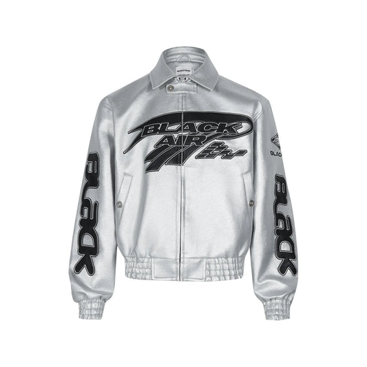 Racing Bomber Leather Jacket Men Women Style - FSH-ONLINE