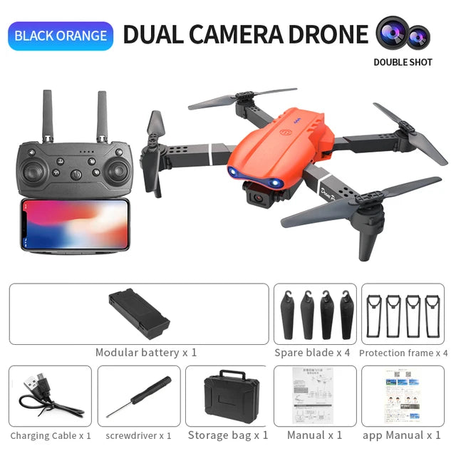 New E99Pro RC Drone Professional Wide Angle Dual HD Camera 4K 5G WIFI FPV Foldable RC Helicopter Kids Gift Toys - FSH-ONLINE