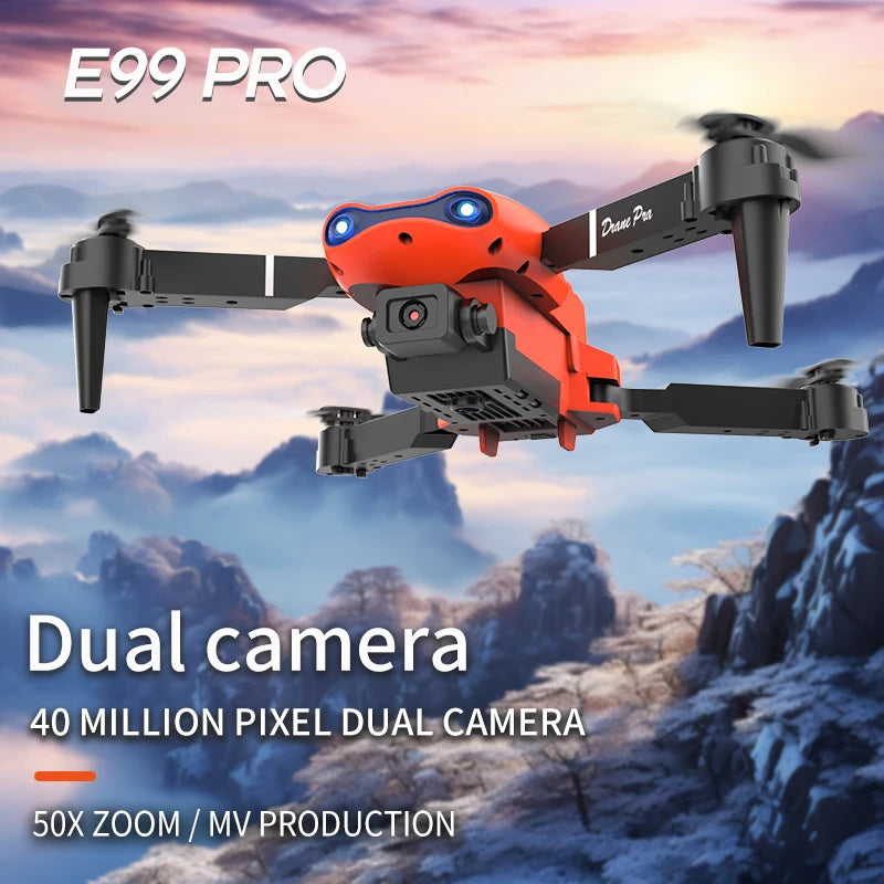 New E99Pro RC Drone Professional Wide Angle Dual HD Camera 4K 5G WIFI FPV Foldable RC Helicopter Kids Gift Toys - FSH-ONLINE