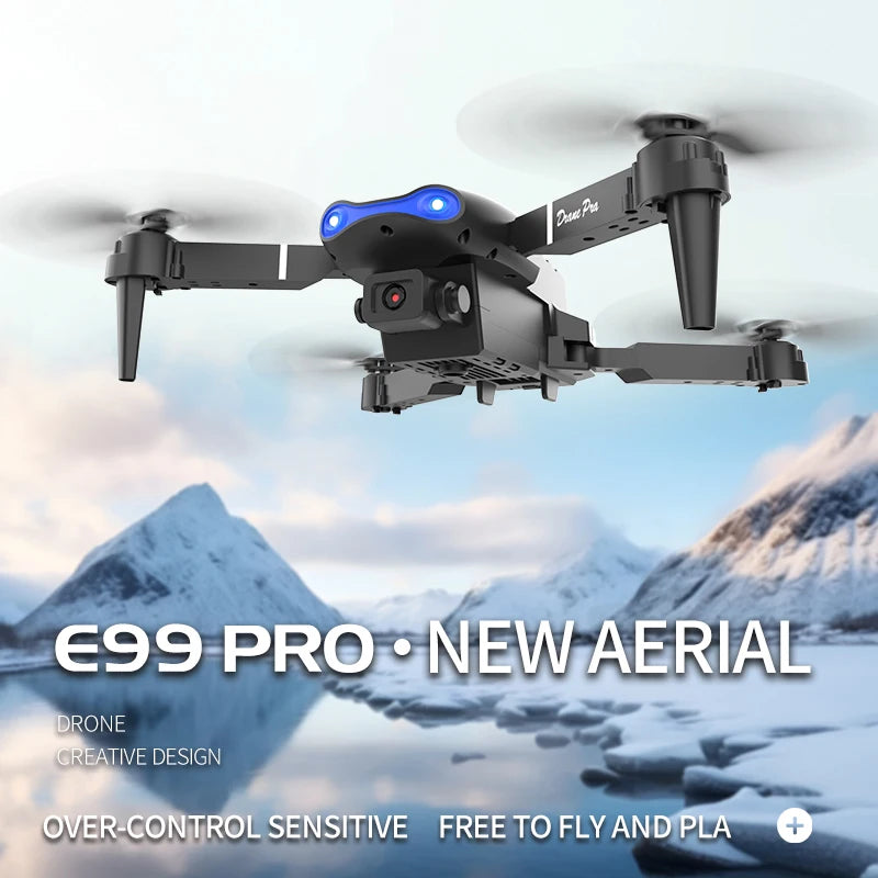 New E99Pro RC Drone Professional Wide Angle Dual HD Camera 4K 5G WIFI FPV Foldable RC Helicopter Kids Gift Toys - FSH-ONLINE