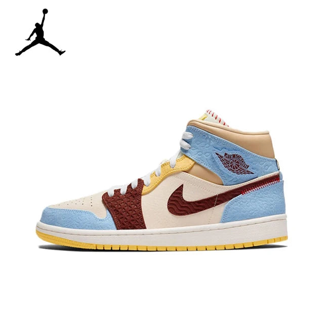 Air Jordan 1 Mid 'Apricot Orange' Pink Color GS Size For Women Retro Classic Basketball Sneakers Shoes  DH4270-800 | air-jordan-1-mid-apricot-orange-pink-color-gs-size-for-women-retro-classic-basketball-sneakers-shoes-dh4270-800