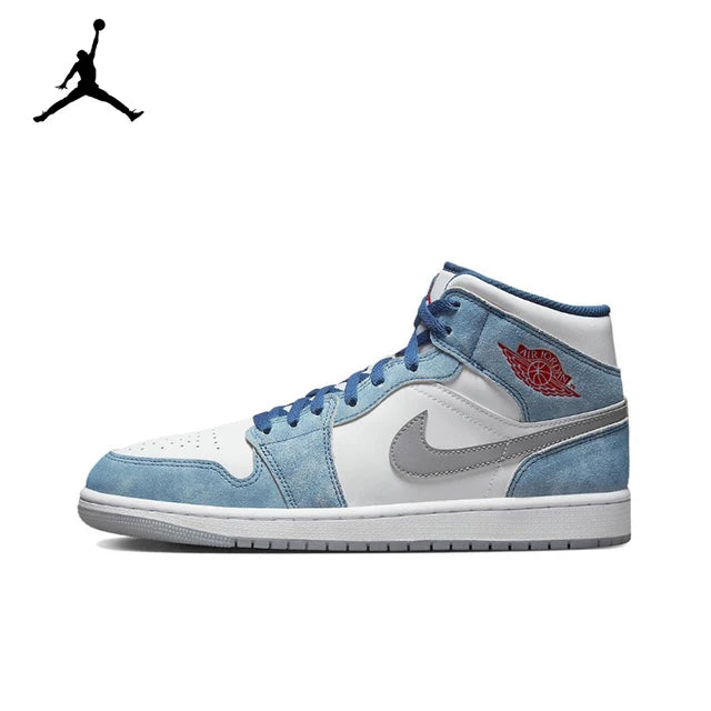 Air Jordan 1 Mid 'Chicago' Red and White For Men Classic Retro Basketball Sneakers Shoes 554724-173 | air-jordan-1-mid-chicago-red-and-white-for-men-classic-retro-basketball-sneakers-shoes-554724-173