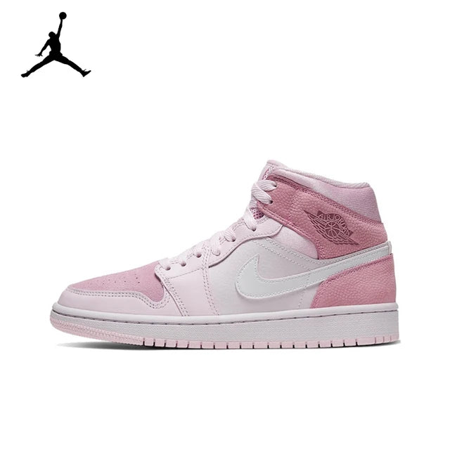 Air Jordan 1 Mid 'Ice Cream'Purple and White Color GS Size For Women  Retro Classic Basketball SneakersShoes DD1666-100 | air-jordan-1-mid-ice-creampurple-and-white-color-gs-size-for-women-retro-classic-basketball-sneakersshoes-dd1666-100