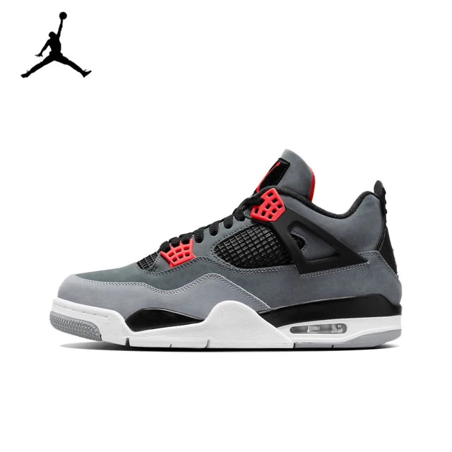 Air Jordan 4 "Neutral Grey" "Red Cement" Comfortable Retro Basketball Shoes Men's White and Black and Red DH6927-161 | air-jordan-4-neutral-grey-red-cement-comfortable-retro-basketball-shoes-mens-white-and-black-and-red-dh6927-161