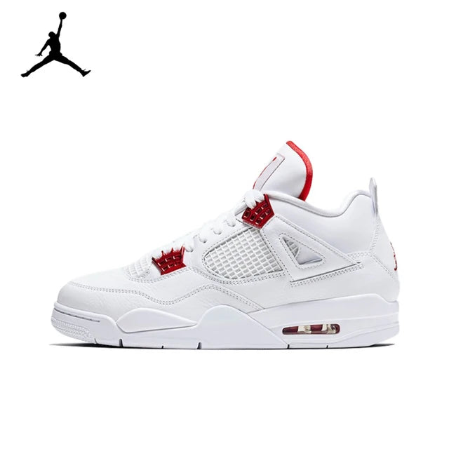 Air Jordan 4 "Neutral Grey" "Red Cement" Comfortable Retro Basketball Shoes Men's White and Black and Red DH6927-161 | air-jordan-4-neutral-grey-red-cement-comfortable-retro-basketball-shoes-mens-white-and-black-and-red-dh6927-161