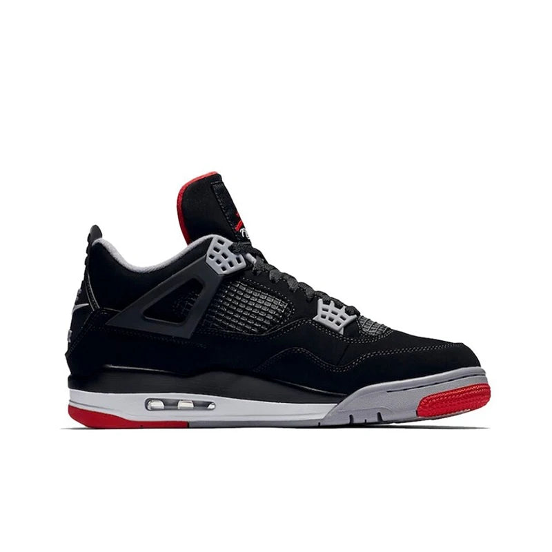 Air Jordan 4 Retro Bred Bull Anti-Slip Wear-resistant Retro Basketball Shoes Black and Red Men's Shoes 2019 Edition | air-jordan-4-retro-bred-bull-anti-slip-wear-resistant-retro-basketball-shoes-black-and-red-mens-shoes-2019-edition