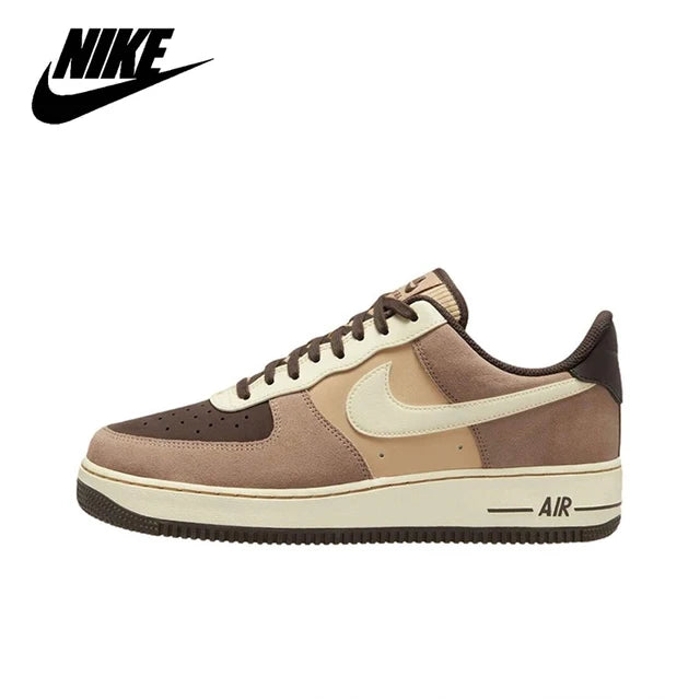 Nike Air Force 1 Low Man's Skateboarding Shoes AF1 Pure Classic Retro Style Rice Brown Sneakers FB8878-200 | nike-air-force-1-low-mans-skateboarding-shoes-af1-pure-classic-retro-style-rice-brown-sneakers-fb8878-200