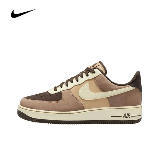 Nike Air Force 1 Low Man's Skateboarding Shoes AF1 Pure Classic Retro Style Rice Brown Sneakers FB8878-200