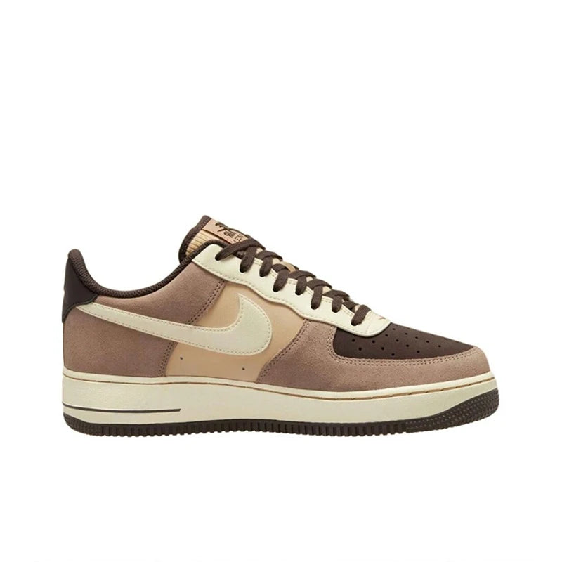 Nike Air Force 1 Low Man's Skateboarding Shoes AF1 Pure Classic Retro Style Rice Brown Sneakers FB8878-200 | nike-air-force-1-low-mans-skateboarding-shoes-af1-pure-classic-retro-style-rice-brown-sneakers-fb8878-200