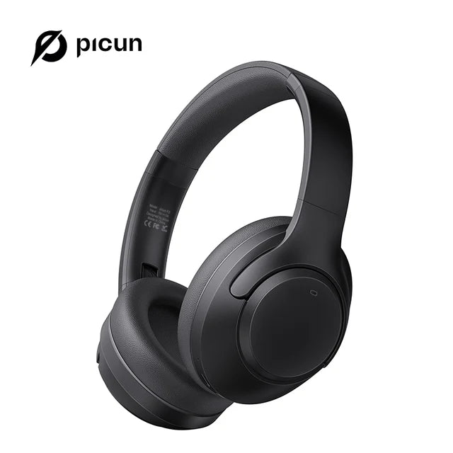 Picun F2 Bluetooth Headphones ANC Noise Canceling HD Mic ENC Calls 25ms Low Latency Wireless Headset HIFI Sound APP Dual Connect