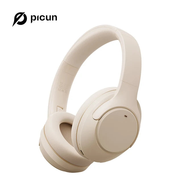 Picun F2 Bluetooth Headphones ANC Noise Canceling HD Mic ENC Calls 25ms Low Latency Wireless Headset HIFI Sound APP Dual Connect