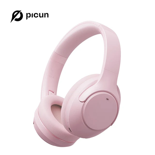 Picun F2 Bluetooth Headphones ANC Noise Canceling HD Mic ENC Calls 25ms Low Latency Wireless Headset HIFI Sound APP Dual Connect