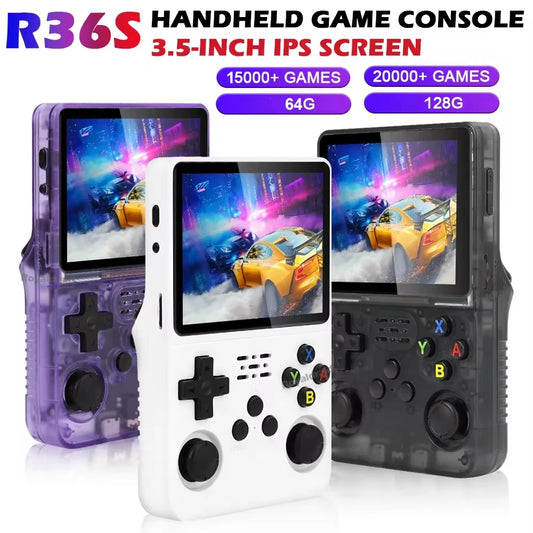 R36S Retro Handheld Video Game Console Linux System 3.5 Inch IPS Screen Portable Pocket Video Player 128GB Games Mini Boy Gift - FSH-ONLINE