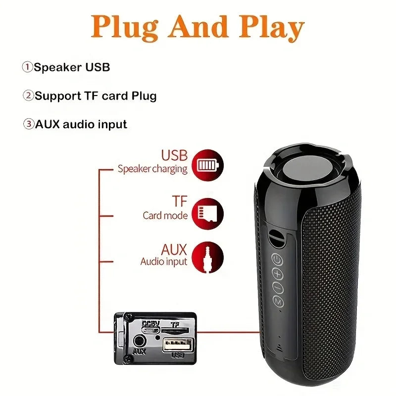 TG117 Portable Bluetooth Speaker Outdoor Wireless Woofer Free Call /FM/TF Card/USB Flash Drive Connect Mobile Phone/Tablet/TV | tg117-portable-bluetooth-speaker-outdoor-wireless-woofer-free-call-fm-tf-card-usb-flash-drive-connect-mobile-phone-tablet-tv-1