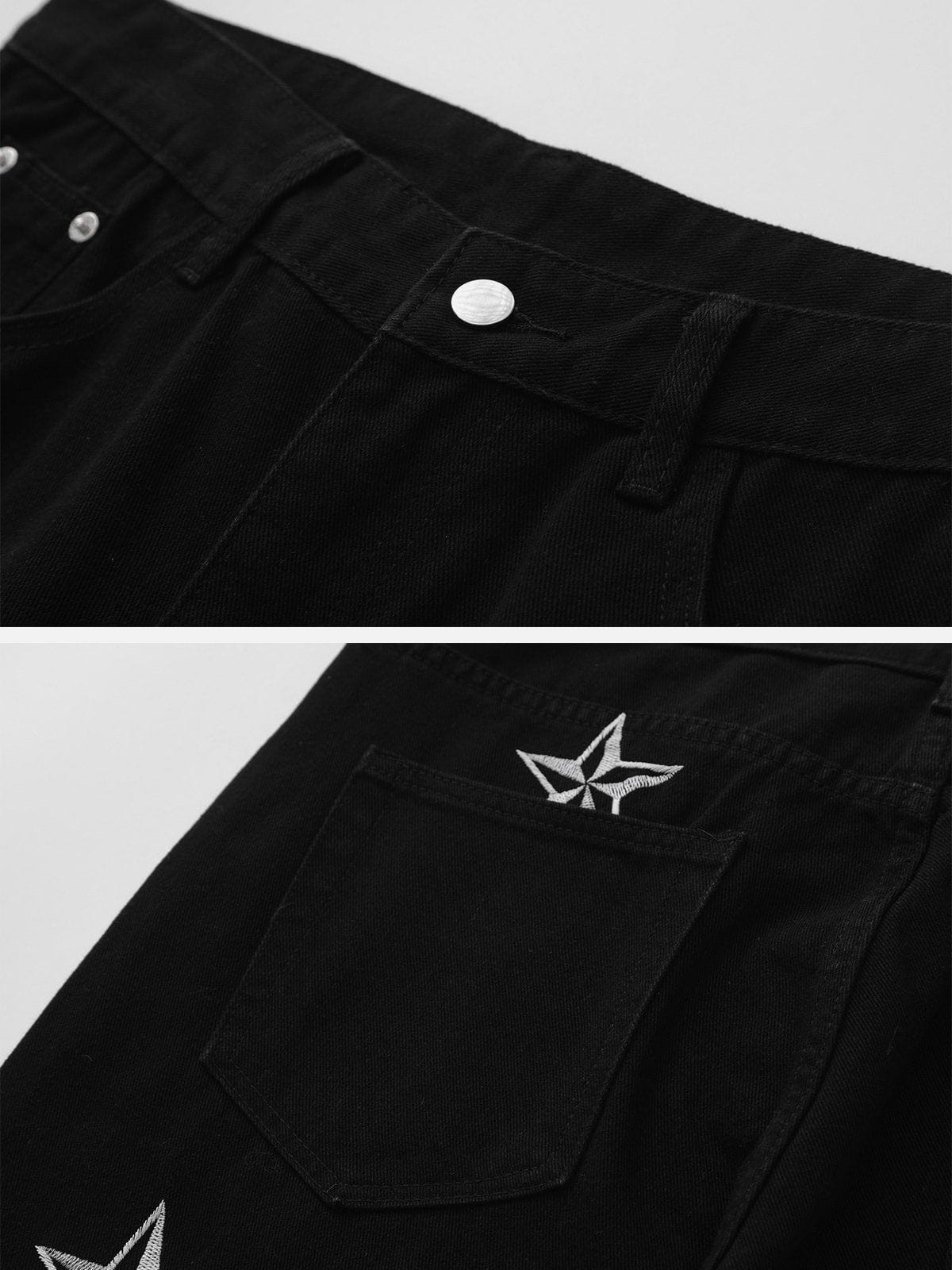 Streetwear embroidered Star Jeans - FSH-ONLINE